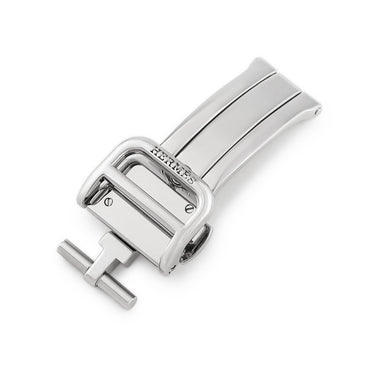 エルメス HERMES 純正 シルバー ステンレススチール 腕時計パーツ 13mm幅対応 バックル ステンレス スチール SS フォールディング 替え Dバックル プッシュ