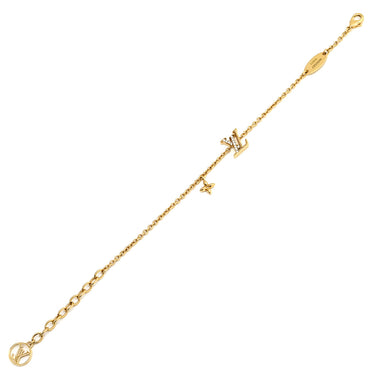 ルイヴィトン LOUIS VUITTON LV アイコニック M00587 ゴールド GP ストラス ブレスレット LVサークル LVイニシャル モノグラム･フラワー