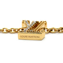 ルイヴィトン LOUIS VUITTON LV アイコニック M00587 ゴールド GP ストラス ブレスレット LVサークル LVイニシャル モノグラム･フラワー