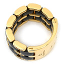 シャネル CHANEL ウルトラワイドリング ブラック✕イエローゴールド K18YG セラミック ダイヤモンド #49（JP9） リング 指輪 CHANEL 18K AU750 YG ダイヤ 9号