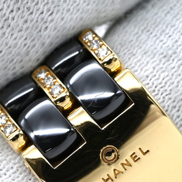 シャネル CHANEL ウルトラワイドリング ブラック✕イエローゴールド K18YG セラミック ダイヤモンド #49（JP9） リング 指輪 CHANEL 18K AU750 YG ダイヤ 9号