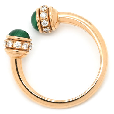 ピアジェ PIAGET ポセション ダイヤリング グリーン×ピンクゴールド K18PG ダイヤモンド マラカイト #51(JP11) リング 指輪 緑 マラカイト 18K 750 PG 11号