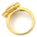 ヴァンクリーフアーペル Van Cleef & Arpels ヴィンテージ アルハンブラ VCARA41100 パールホワイト✕イエローゴールド K18YG ダイヤモンド マザーオブパール #47(JP7) リング 指輪 シェル 7号