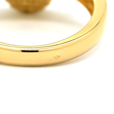 ヴァンクリーフアーペル Van Cleef & Arpels ヴィンテージ アルハンブラ VCARA41100 パールホワイト✕イエローゴールド K18YG ダイヤモンド マザーオブパール #47(JP7) リング 指輪 シェル 7号