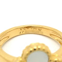 ヴァンクリーフアーペル Van Cleef & Arpels ヴィンテージ アルハンブラ VCARA41100 パールホワイト✕イエローゴールド K18YG ダイヤモンド マザーオブパール #47(JP7) リング 指輪 シェル 7号