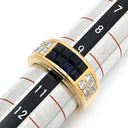 カルティエ Cartier ディアボロ ブルー×イエローゴールド K18YG サファイア ダイヤモンド #50(JP10) リング 指輪 サファイア ダイヤ 18K 750 YG 10号