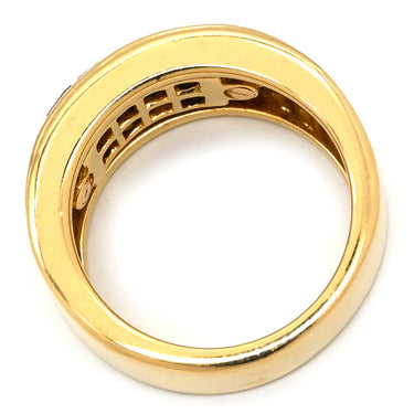 カルティエ Cartier ディアボロ ブルー×イエローゴールド K18YG サファイア ダイヤモンド #50(JP10) リング 指輪 サファイア ダイヤ 18K 750 YG 10号