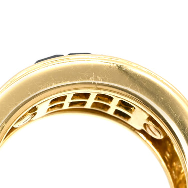 カルティエ Cartier ディアボロ ブルー×イエローゴールド K18YG サファイア ダイヤモンド #50(JP10) リング 指輪 サファイア ダイヤ 18K 750 YG 10号