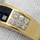 カルティエ Cartier ディアボロ ブルー×イエローゴールド K18YG サファイア ダイヤモンド #50(JP10) リング 指輪 サファイア ダイヤ 18K 750 YG 10号