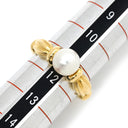 ティファニー Tiffany & Co パールリング パールホワイト×イエローゴールド K18YG パール リング 指輪 T&Co. Au750 18K 18金 1P 1粒 真珠 11号