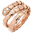 ブルガリ BVLGARI セルペンティ ヴァイパー ダブルコイル 357868 ピンクゴールド K18PG ダイヤモンド 14039 リング 指輪 ダイヤモンド 18K 750 PG 15号