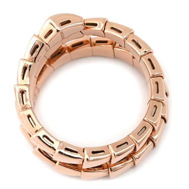 ブルガリ BVLGARI セルペンティ ヴァイパー ダブルコイル 357868 ピンクゴールド K18PG ダイヤモンド 14039 リング 指輪 ダイヤモンド 18K 750 PG 15号