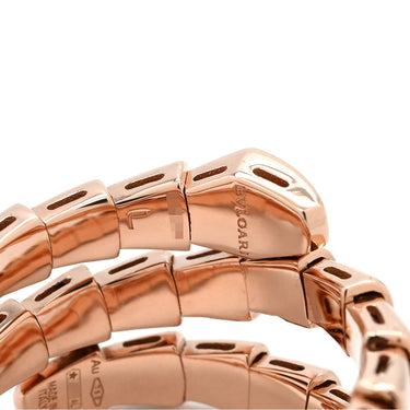 ブルガリ BVLGARI セルペンティ ヴァイパー ダブルコイル 357868 ピンクゴールド K18PG ダイヤモンド 14039 リング 指輪 ダイヤモンド 18K 750 PG 15号