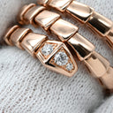 ブルガリ BVLGARI セルペンティ ヴァイパー ダブルコイル 357868 ピンクゴールド K18PG ダイヤモンド 14039 リング 指輪 ダイヤモンド 18K 750 PG 15号
