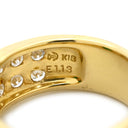 タサキ TASAKI エメラルド ダイヤモンド グリーン×ライトブルー×イエローゴールド K18YG ダイヤモンド エメラルド ブルーダイヤモンド リング 指輪 Au750 18K オーバル カボション 幅広 ヴィンテージ 10.5号