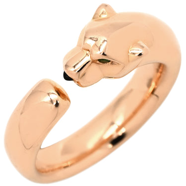 カルティエ Cartier パンテール ドゥ カルティエ SM B4230000 ピンクゴールド K18PG オニキス ツァボライト #50(JP10) リング 指輪 18K PG オニキス ツァボライト 9.5号