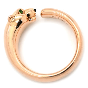 カルティエ Cartier パンテール ドゥ カルティエ SM B4230000 ピンクゴールド K18PG オニキス ツァボライト #50(JP10) リング 指輪 18K PG オニキス ツァボライト 9.5号