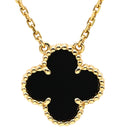ヴァンクリーフアーペル Van Cleef & Arpels ヴィンテージ アルハンブラ VCARA45800 ブラック×イエローゴールド K18YG オニキス ネックレス Au750 18K オニキス