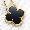ヴァンクリーフアーペル Van Cleef & Arpels ヴィンテージ アルハンブラ VCARA45800 ブラック×イエローゴールド K18YG オニキス ネックレス Au750 18K オニキス