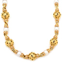 ブルガリ BVLGARI パール ネックレス パールホワイト×イエローゴールド K18YG パール ネックレス Au750 18K 18金 真珠