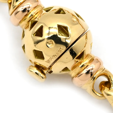ブルガリ BVLGARI パール ネックレス パールホワイト×イエローゴールド K18YG パール ネックレス Au750 18K 18金 真珠