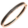 ブルガリ BVLGARI ビーゼロワン B-zero1 358058 ブラック×ピンクゴールド K18PG セラミック M ブレスレット 黒 AU750 18K PG バングル セラミック
