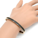 ブルガリ BVLGARI ビーゼロワン B-zero1 358058 ブラック×ピンクゴールド K18PG セラミック M ブレスレット 黒 AU750 18K PG バングル セラミック