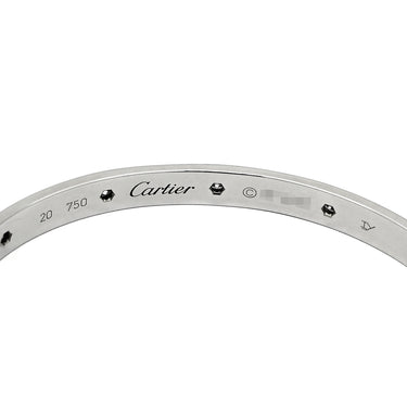 カルティエ Cartier LOVE ラブブレスレット クラシックモデル 旧型 B6010920 ホワイトゴールド K18WG ダイヤモンド #20 ブレスレット Au750 18K バングル 10P ダイヤ