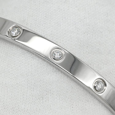 カルティエ Cartier LOVE ラブブレスレット クラシックモデル 旧型 B6010920 ホワイトゴールド K18WG ダイヤモンド #20 ブレスレット Au750 18K バングル 10P ダイヤ