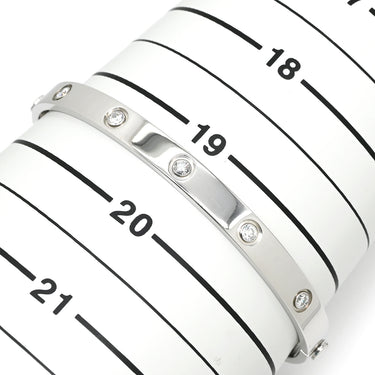 カルティエ Cartier LOVE ラブブレスレット クラシックモデル 旧型 B6010920 ホワイトゴールド K18WG ダイヤモンド #20 ブレスレット Au750 18K バングル 10P ダイヤ