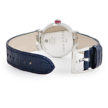 腕時計 ブルガリ BVLGARI ルチェア 103617 LU28S クオーツ レディース 純正ダイヤ ブルー アベンチュリン マルケトリ