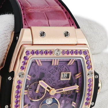 腕時計 ウブロ HUBLOT スピリット オブ ビッグバン ムーンフェイズ キングゴールド パープル 647.OX.4781.LR 自動巻き メンズ