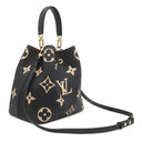ルイヴィトン LOUIS VUITTON ネオノエ MM M45497 ブラック×ベージュ レザー バイカラーモノグラムアンプラントレザー 2WAYバッグ ゴールド金具 2WAY ポーチ欠品