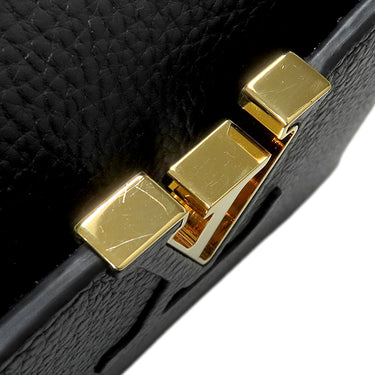 ルイヴィトン LOUIS VUITTON カプシーヌ MINI M56071 ノワール レザー トリヨンレザー 2WAYバッグ ゴールド金具 ショルダー ハンドバッグ 黒