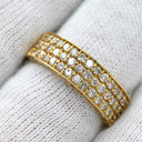 ノンブランド NON BRAND ダイヤ 1.00ct イエローゴールド K18YG ダイヤモンド リング 指輪 K18YG Au750 18K パヴェワイドリング 14.5号