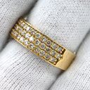 ノンブランド NON BRAND ダイヤ 1.00ct イエローゴールド K18YG ダイヤモンド リング 指輪 K18YG Au750 18K パヴェワイドリング 14.5号