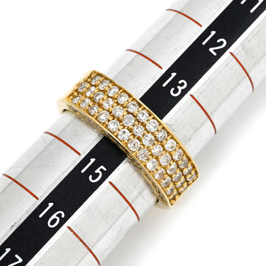 ノンブランド NON BRAND ダイヤ 1.00ct イエローゴールド K18YG ダイヤモンド リング 指輪 K18YG Au750 18K パヴェワイドリング 14.5号