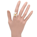 タサキ TASAKI パール リング パールホワイト×イエローゴールド K18YG パール リング 指輪 K18YG クラスター真珠 オーバル型パール 10.5号