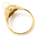 タサキ TASAKI ダイヤ デザインリング パールホワイト×イエローゴールド K18YG Pt900 パール ダイヤモンド リング 指輪 TASAKI Au750 18K 18金 パヴェ 10号