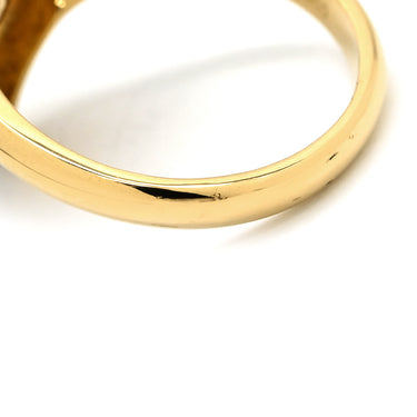 タサキ TASAKI ダイヤ デザインリング パールホワイト×イエローゴールド K18YG Pt900 パール ダイヤモンド リング 指輪 TASAKI Au750 18K 18金 パヴェ 10号