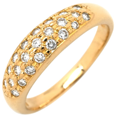 タサキ TASAKI ダイヤ デザインリング イエローゴールド K18YG ダイヤモンド リング 指輪 TASAKI Au750 18K 18金 パヴェ 6号