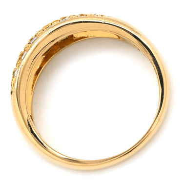 タサキ TASAKI ダイヤ デザインリング イエローゴールド K18YG ダイヤモンド リング 指輪 TASAKI Au750 18K 18金 パヴェ 6号