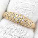 タサキ TASAKI ダイヤ デザインリング イエローゴールド K18YG ダイヤモンド リング 指輪 TASAKI Au750 18K 18金 パヴェ 6号