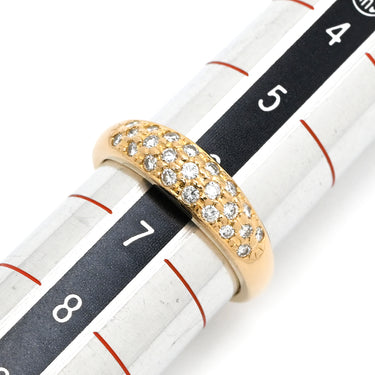 タサキ TASAKI ダイヤ デザインリング イエローゴールド K18YG ダイヤモンド リング 指輪 TASAKI Au750 18K 18金 パヴェ 6号