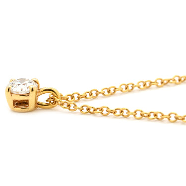 ティファニー Tiffany & Co ソリティア ダイヤモンド ペンダント イエローゴールド K18YG ダイヤモンド ネックレス T&Co. 1P 1石 1粒 Au750 18K YG