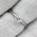 ティファニー Tiffany & Co ソリティア ダイヤリング プラチナシルバー Pt950 ダイヤモンド リング 指輪 T＆Co. 一粒 1P 立爪 0.26ct 8号
