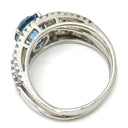 ノンブランド NON BRAND アクアマリン2.07ct ダイヤ0.83ct ブルー×プラチナシルバー Pt900 アクアマリン リング 指輪 Pt900 ライトブルー 水色 オープンワーク 13号