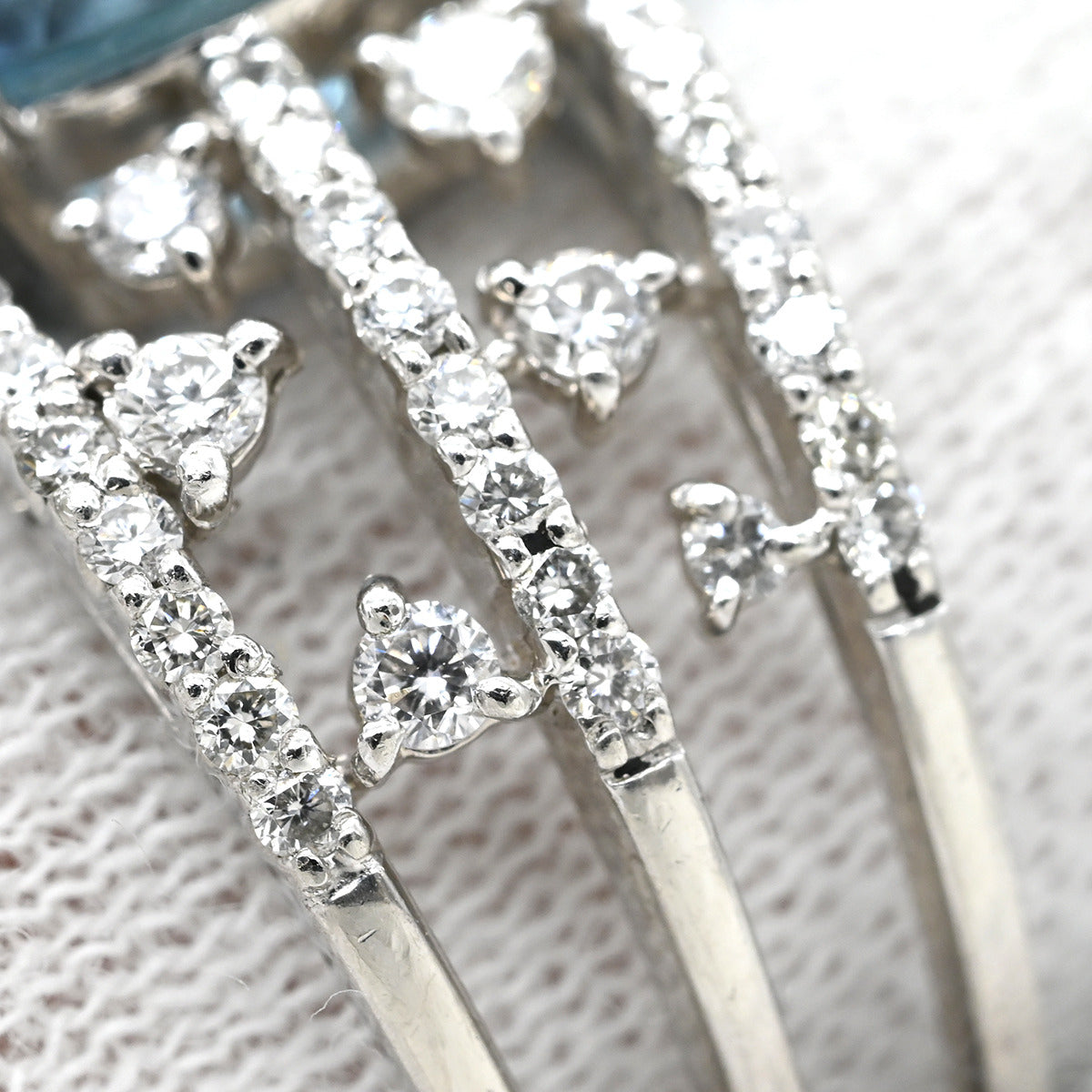 ノンブランド NON BRAND アクアマリン2.07ct ダイヤ0.83ct ブルー