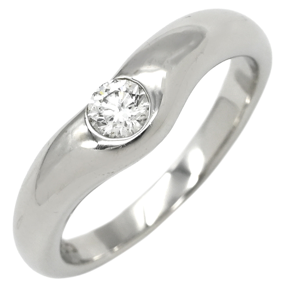 ティファニー Tiffany & Co カーブドバンド ダイヤ プラチナ ティファニー Tiffany & Co カーブドバンド ダイヤ プラチナ