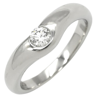 ティファニー Tiffany & Co カーブドバンド ダイヤ プラチナシルバー Pt950 ダイヤモンド リング 指輪 T＆Co. 一粒 1P エルサペレッティ 10号